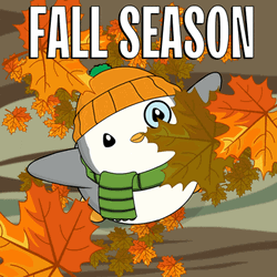 Penguin Fall Season Leaf GIF