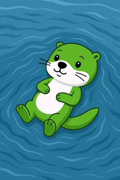 Penguin Floating On Pink Inflatable Ring GIF
