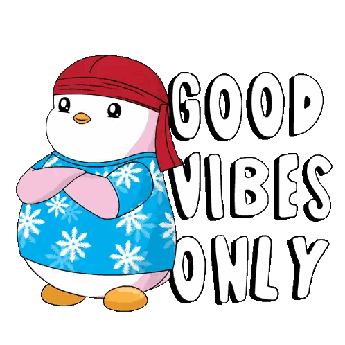 Penguin Good Vibes Sticker
