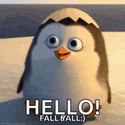 Penguin Hatching Saying Hello Fall Y'all GIF