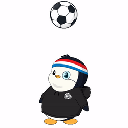 Penguin Head Football Time GIF