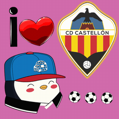 Penguin Heart Crest for CD Castellon Pink