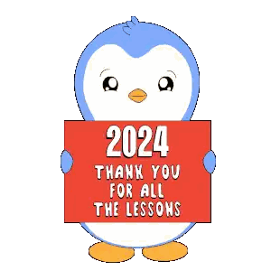Penguin Holding 2024 Thank You Sign Sticker