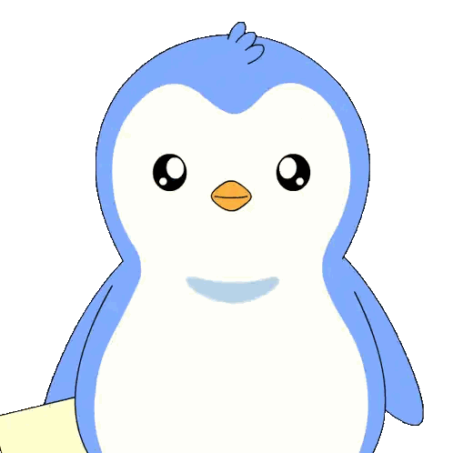 Penguin Holding 41 Sign Sticker