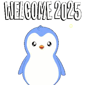 Penguin Holding Beer Bottles Welcome 2025 Sticker