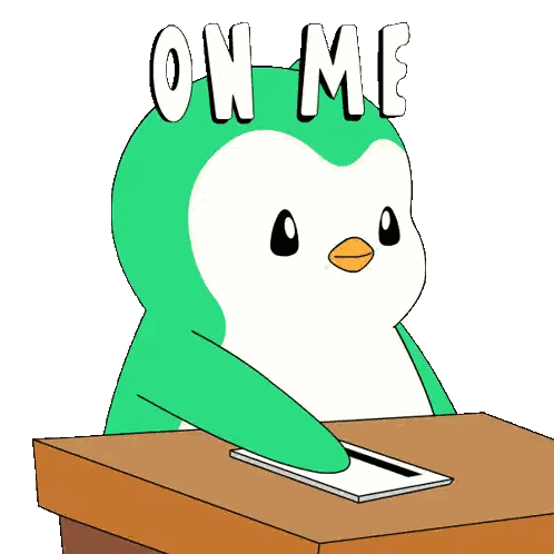 Penguin Holding Book AGW Sticker