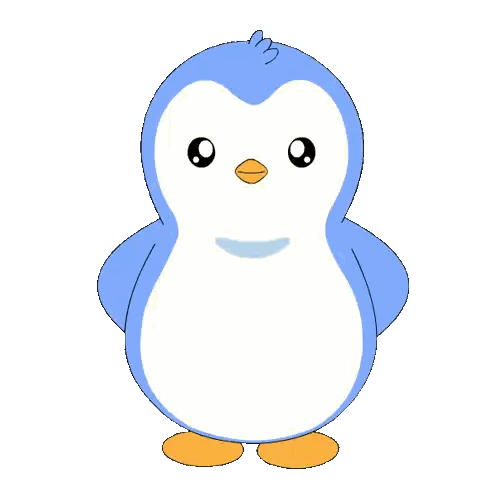 Penguin Holding Card Saying Plus Sticker
