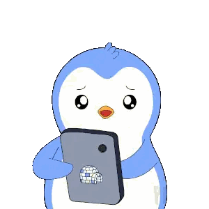 Penguin Holding Cell Phone Please Reply Sticker