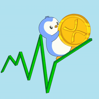 Penguin Holding Coin With X GIF