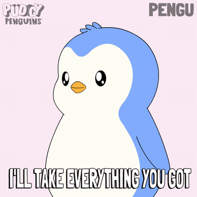 Penguin Holding Credit Card I'll Take Everything You Got GIF