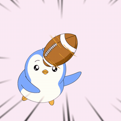 Penguin Holding Football GIF