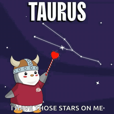 Penguin Holding Heart-Shaped Candy Cane Taurus Stars GIF