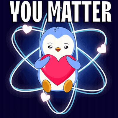 Penguin Holding Heart You Matter GIF