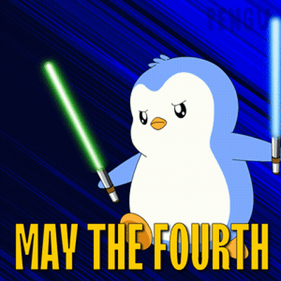 Penguin Holding Lightsabers May The Fourth GIF