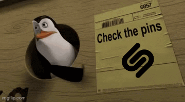 Penguin Holding Paper Saying Check The Pins GIF