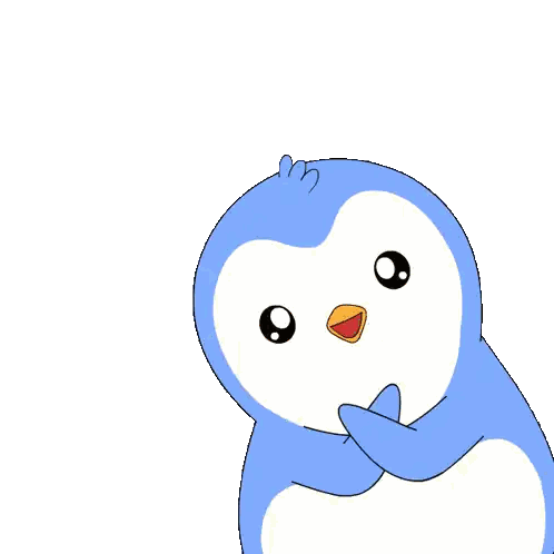Penguin Holding Red Heart Sticker