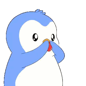 Penguin Holding Red Heart In Beak Sticker