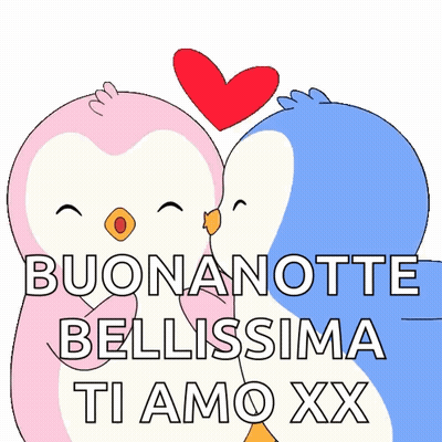 Penguin Holding Roses Hanging From Heart Saying I Love You GIF