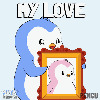 Penguin Holding Scissors And Paper GIF