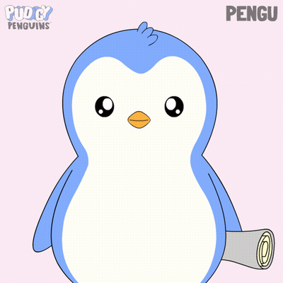 Penguin Holding Sign My Resolution Less Stress GIF