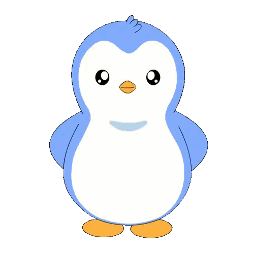 Penguin Holding Sign Saying 10 Sticker