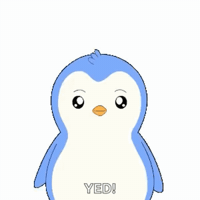Penguin Holding Sign Saying Yes GIF