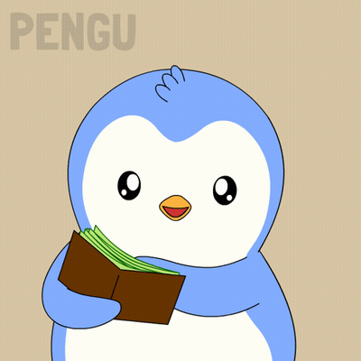 Penguin Holding Wallet With Money Falling Out Saying Pengu GIF