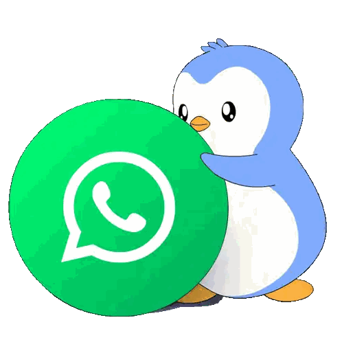 Penguin Holding WhatsApp Icon Sticker
