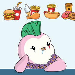 Penguin Imagines Eat Foods GIF