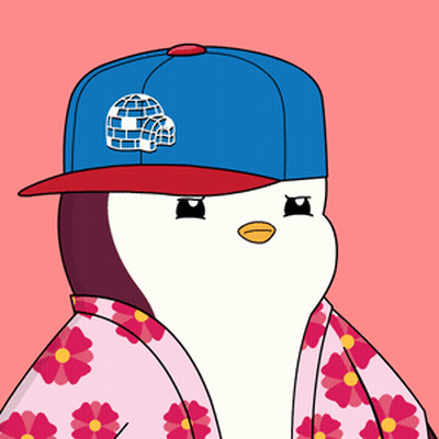 Penguin In Blue Hat And Pink Shirt GIF