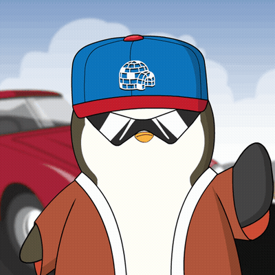 Penguin In Blue Hat And Sunglasses GIF