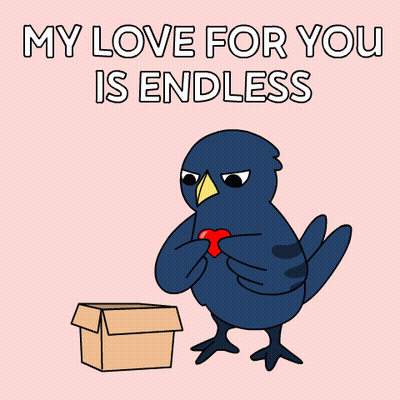 Penguin In Blue Shirt Saying I Love You So Much GIF