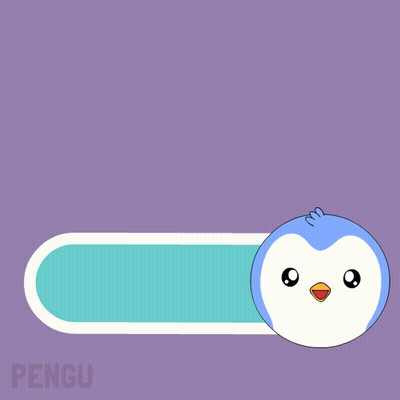 Penguin In Blue Sweater Holding Shopping Bags GIF