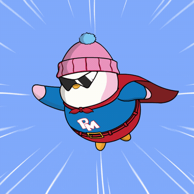 Penguin In Cape And Sunglasses With RM Shirt GIF