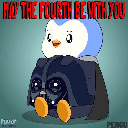 Penguin In Darth Vader Costume May The Fourth Be With You GIF