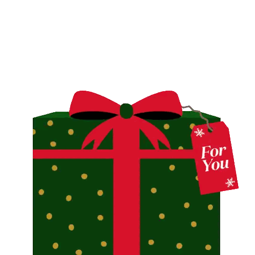 Penguin In Gift Box With For You Tag Sticker