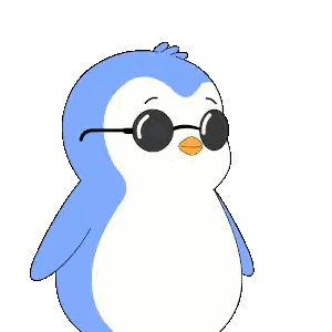 Penguin In Glasses Sticker