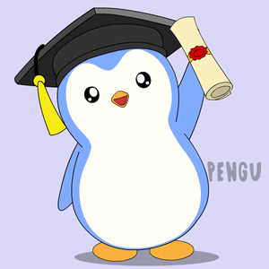 Penguin In Graduation Cap Holding Diploma GIF