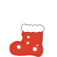 Penguin In Green Hat And Scarf In Christmas Stocking Sticker