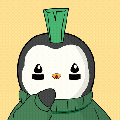 Penguin In Green Sweater And Scarf GIF