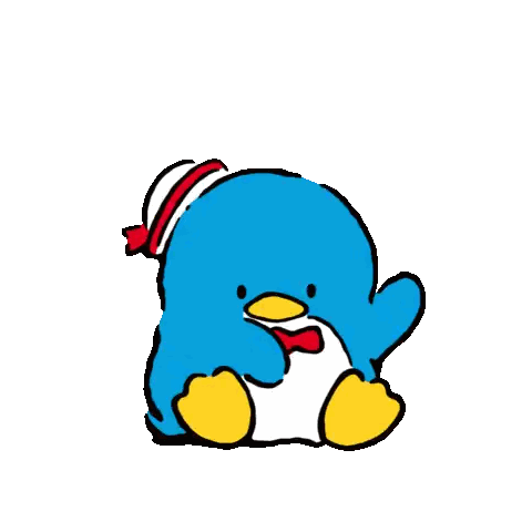 Penguin In Hat And Bow Tie Sitting Sticker