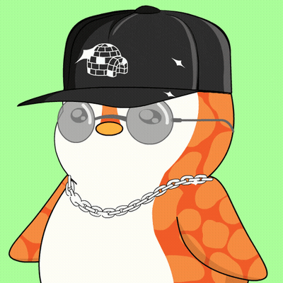 Penguin In Hat And Sunglasses With Chain GIF