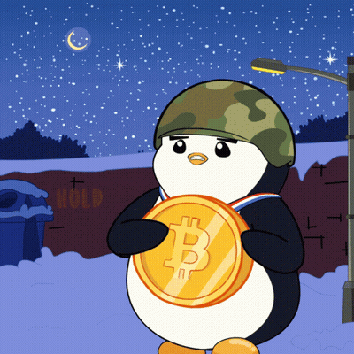 Penguin in Helmet Holding Gold Coin