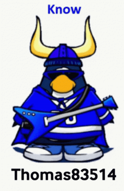 Penguin In Horned Helmet And Sunglasses GIF