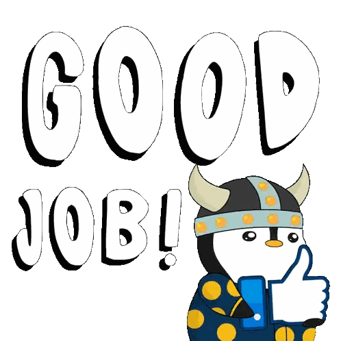 Penguin In Horned Helmet Thumbs Up Sticker