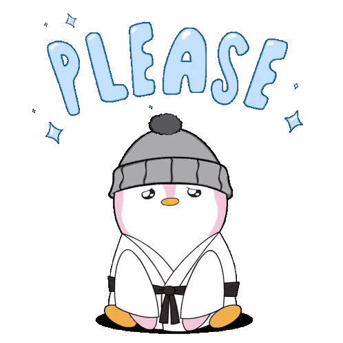 Penguin In Karate Uniform Asking Please Sticker