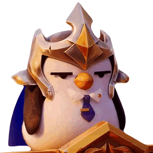 Penguin In Knight's Armor And Tie Sticker