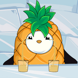 Penguin In Pineapple Costume Meltdown Crying GIF
