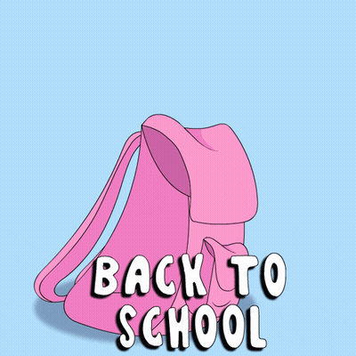 Penguin In Pink Backpack Saying Back To School GIF