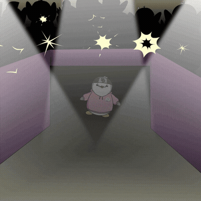 Penguin In Pink Hoodie With LS GIF